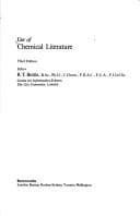 Tapa de Use of Chemical Literature (Information Sources for Research and Development)