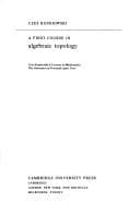 Tapa de A first course in algebraic topology