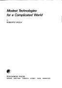 Tapa de Modest technologies for a complicated world