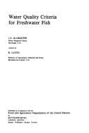 Tapa de Water quality criteria for freshwater fish