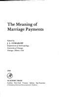 Tapa de The Meaning of marriage payments