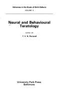 Tapa de Neural and behavioural teratology