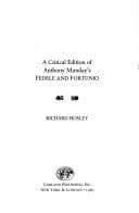 Tapa de A critical edition of Anthony Munday's Fedele and Fortunio