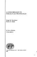 Tapa de A concordance to Pascal's Les provinciales