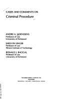 Tapa de Cases and comments on criminal procedure