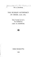 Tapa de The Russian autocracy in crisis, 1878-1882