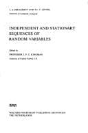 Tapa de Independent and stationary sequences of random variables