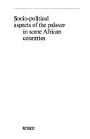 Tapa de Socio-political aspects of the palaver in some African countries
