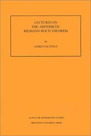 Tapa de Lectures on the arithmetic Riemann-Roch theorem