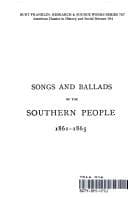 Tapa de Songs and ballads of the southern people, 1861-1865