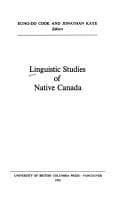 Tapa de Linguistic studies of native Canada