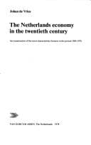 Tapa de The Netherlands economy in the twentieth century