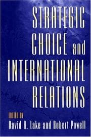 Tapa de Strategic Choice and International Relations