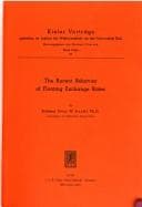 Tapa de The recent behavior of floating exchange rates