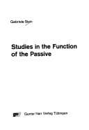Tapa de Studies in the function of the passive