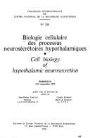 Tapa de Biologie cellulaire des processus neurosécrétoires hypothalamiques =
