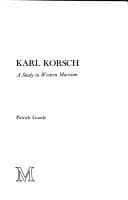 Tapa de Karl Korsch
