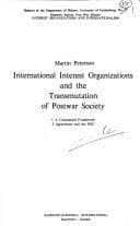 Tapa de International interest organizations and the transmutation of postwar society