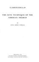 Tapa de The rite technique of the Siberian shaman