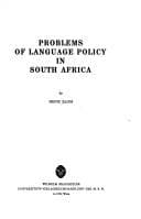 Tapa de Problems of language policy in South Africa