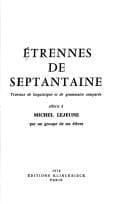 Tapa de Étrennes de septantaine