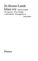 Tapa de In diesem Lande leben wir