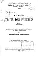 Tapa de Traité des principes