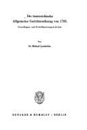 Tapa de Die österreichische Allgemeine Gerichtsordnung von 1781