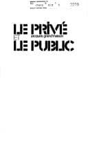 Tapa de Le privé et le public
