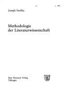 Tapa de Methodologie der Literaturwissenschaft