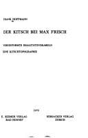 Tapa de Der Kitsch bei Max Frisch