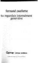 Tapa de Tu regardais intensément Geneviève