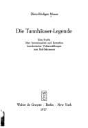 Tapa de Die Tannhäuser-Legende