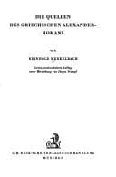 Tapa de Die Quellen des griechischen Alexanderromans
