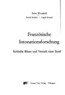 Tapa de Französische Intonationsforschung