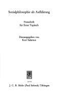 Tapa de Sozialphilosophie als Aufklärung