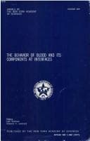 Tapa de Behavior of Blood and Its Components at Interface (Annals of the New York Academy of Sciences ; v. 283)