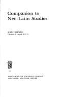 Tapa de Companion to neo-Latin studies
