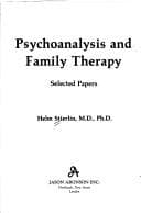 Tapa de Psychoanalysis and family therapy