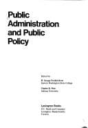 Tapa de Public administration and public policy