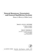 Tapa de Natural resources, uncertainty, and general equilibrium systems
