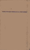 Tapa de Three physico-theological discourses