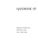 Tapa de Handbook of treatment of mental disorders in childhood and adolescence