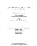 Tapa de Contemporary issues in bioethics