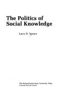Tapa de The politics of social knowledge