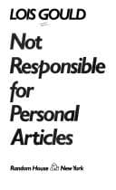 Tapa de Not responsible for personal articles
