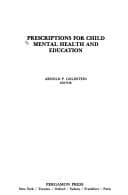 Tapa de Prescriptions for Child Mental Health and Education (General Psychology)