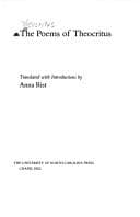 Tapa de The poems of Theocritus