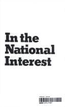 Tapa de In the national interest
