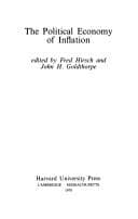 Tapa de The political economy of inflation